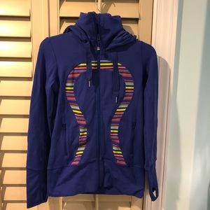 Lululemon Royal Blue Rainbow Scuba Full Zip Jacket